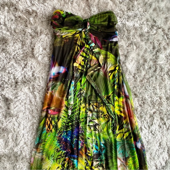 Elana Kattan Floral Jungle Print Maxi Dress Size Large - Picture 6 of 8